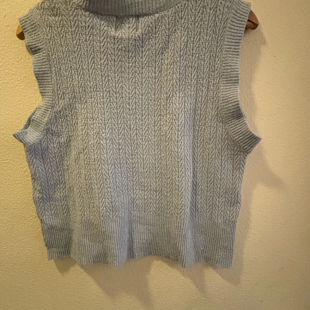 Pink Rose powder blue sweater vest